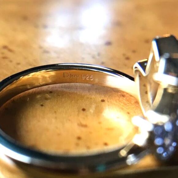 Natural Rhodolite Garnet Sterling Silver Lotus Ring Size 6 - Picture 6 of 9